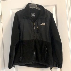 North face black fleece zip up